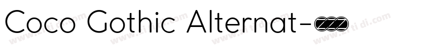 Coco Gothic Alternat字体转换
